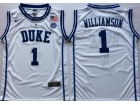 Duke Blue Devils #1 Zion Williamson White Jersey