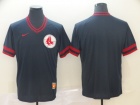 Boston Red Sox Blank Blue Nike Cooperstown Collection Legend V-Neck Jersey