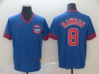 Chicago Cubs #8 Andre Dawson Blue Nike Cooperstown Collection Legend V-Neck Jersey