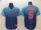 Chicago Cubs #9 Javier Baez Blue Nike Fade Jersey