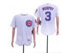 Chicago Cubs #3 Daniel Murphy White Flexbase Jersey