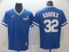 Los Angeles Dodgers #32 Sandy Koufax Blue Nike Cooperstown Collection Legend V-Neck Jersey