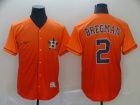 Houston Astros #2 Alex Bregman Orange Nike Fade Jersey