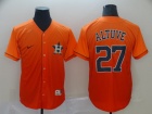 Houston Astros #27 Jose Altuve Orange Nike Fade Jersey