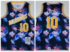 Golden State Warriors #10 Tim Hardaway Ness Floral Fashion 1990-91 Throwback Jersey