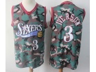 Philadelphia 76ers #3 Allen Iverson Camo 1996-97 Hardwood Classic Jersey