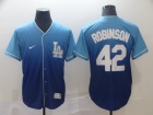 Los Angeles Dodgers #42 Jackie Robinson Blue Nike Fade Jersey