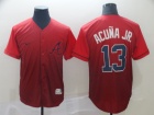 Atlanta Braves #13 Ronald Acuna Jr. Red Nike Fade Jersey