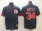 Boston Red Sox #34 David Ortiz Navy Blue Nike Cooperstown Collection Legend V-Neck Jersey