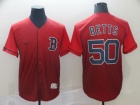 Boston Red Sox #50 Mookie Betts Red Nike Fade Jersey