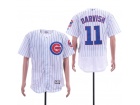 Chicago Cubs #11 Yu Darvish White Flex Base Jerseys