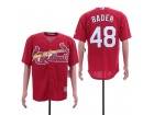 St. Louis Cardinals #48 Harrison Bader Red Cool Base Jersey