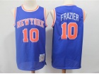 New York Knicks #10 Walt Frazier Blue Throwback Jersey