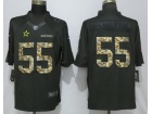 Dallas Cowboys #55 Leighton Vander Esch Green Anthracite Salute To Service Limited Jersey