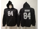 Nike Oakland Raiders #84 Antonio Brown Black Hoodie