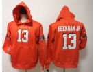 Cleveland Browns #13 Odell Beckham Jr Orange Hoodie