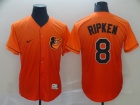 Baltimore Orioles #8 Cal Ripken Orange Nike Fade Jersey