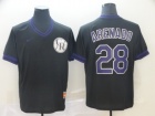 Colorado Rockies #28 Nolan Arenado Black Nike Cooperstown Collection Legend V-Neck Jersey