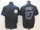 Colorado Rockies #27 Trevor Story Black Nike Cooperstown Collection Legend V-Neck Jersey