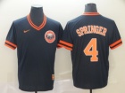 Houston Astros #4 George Springer Blue Nike Cooperstown Collection Legend V-Neck Jersey