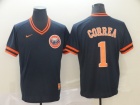 Houston Astros #1 Carlos Correa Blue Nike Cooperstown Collection Legend V-Neck Jersey