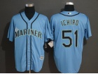 Seattle Mariners #51 Ichiro Suzuki Light Blue Cool Base Jersey