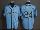 Seattle Mariners #24 Ken Griffey Jr Light Blue Cool Base Jersey