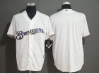 Milwaukee Brewers Blank White Cool Base Jersey