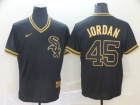 Chicago White Sox #45 Michael Jordan Nike Black Gold Fashion Jersey