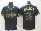 Los Angeles Dodgers #35 Cody Bellinger Nike Black Gold Fashion Jersey