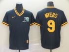 Tampa Bay Rays #9 Wil Myers Blue Nike Cooperstown Collection Legend V-Neck Jersey