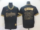 Los Angeles Dodgers #22 Clayton Kershaw Nike Black Gold Fashion Jersey