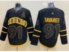 Adidas Toronto Maple #91 John Tavares Black Jersey