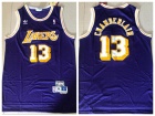 Los Angeles Lakers #13 Wilt Chamberlain Purple Throbwack Jersey