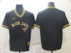 Toronto Blue Jays Blank Nike Black Gold Fashion Jersey