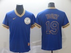 Milwaukee Brewers #19 Robin Yount Blue Nike Cooperstown Collection Legend V-Neck Jersey