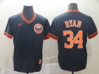 Houston Astros #34 Nolan Ryan Blue Nike Cooperstown Collection Legend V-Neck Jersey