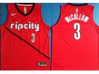 Nike Portland Trail Blazers #3 CJ McCollum Red Earned Edition Swingman Basketball Jersey