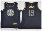 Nike Denver Nuggets #15 Nikola Jokic Black Golden Swingman Jersey