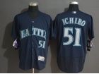 Seattle Mariners #51 Ichiro Suzuki Navy Blue Flex Base Jersey