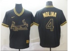 St. Louis Cardinals #4 Yadier Molina Black Gold Fashion Jersey