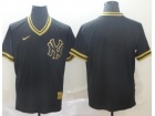 New York Yankees Blank Nike Black Gold Fashion Jersey