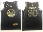 Nike Golden State Warriors #30 Stephen Curry Black Golden Swingman Jersey