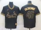 St. Louis Cardinals #46 Paul Goldschmidt Nike Black Gold Fashion Jersey