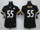 Woman Pittsburgh Steelers #55 Devin Bush Black Vapor Limited Jersey