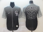 Colorado Rockies #28 Nolan Arenado Gray Nike Fade Jersey