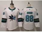 Adidas Woman San Jose Sharks #88 Brent Burns White Hockey Jersey