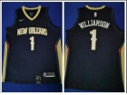 Nike New Orleans Pelicans #1 Zion Williamson Navy Blue Swingman Jersey