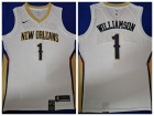 Nike New Orleans Pelicans #1 Zion Williamson White Swingman Jersey