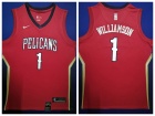 Nike New Orleans Pelicans #1 Zion Williamson Red Swingman Jersey